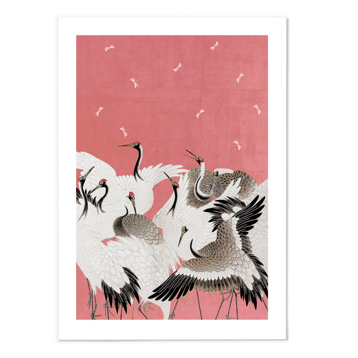 Cranes in Pink