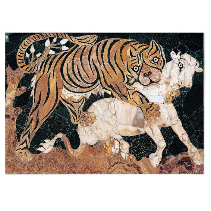 Tiger attacking a calf