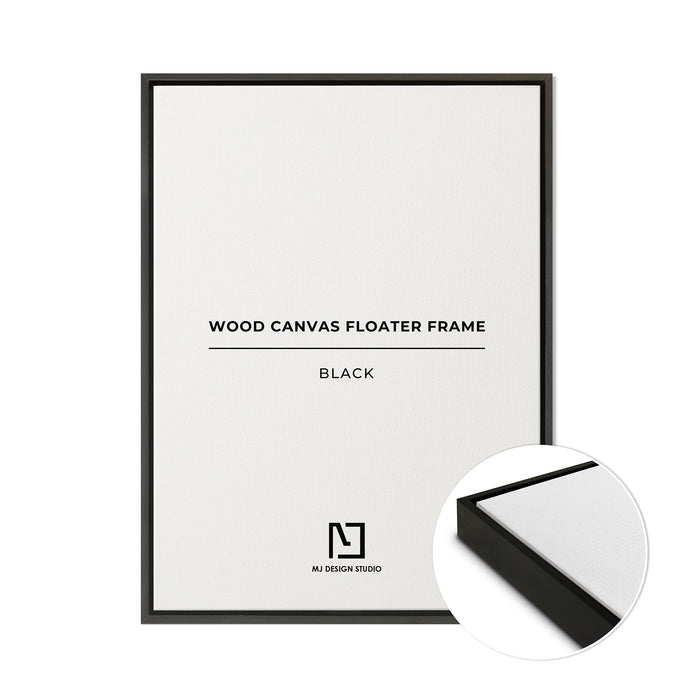 Black Wood Canvas Floater Frame