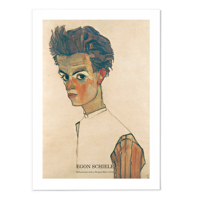 Egon Schiele Self Portrait Text Version