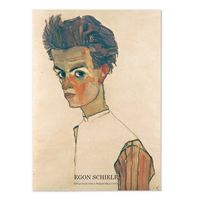 Egon Schiele Self Portrait Text Version