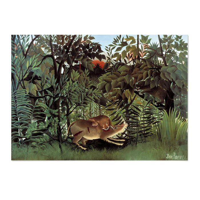 The Hungry Lion Throws Itself on the Antelope