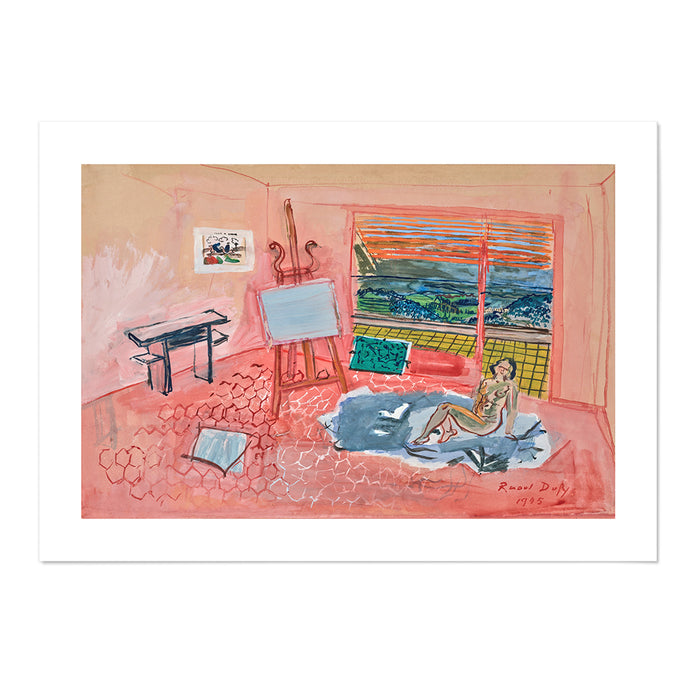 Nu dans l’atelier rouge de Vence
