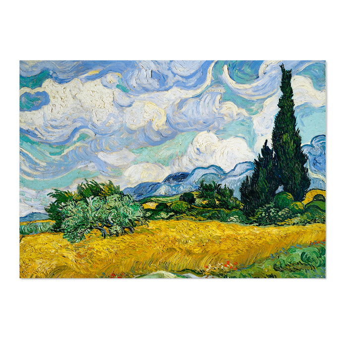 Van Gogh Wheat Field with Cypresses