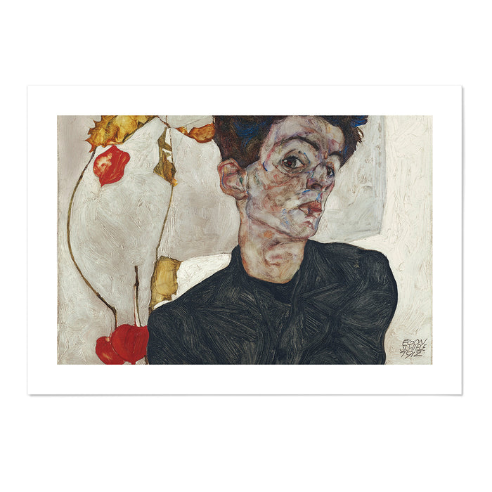Egon Schiele's Self-Portrait with Physalis
