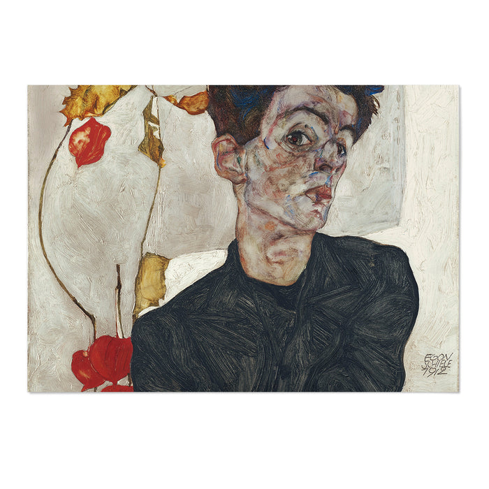 Egon Schiele's Self-Portrait with Physalis