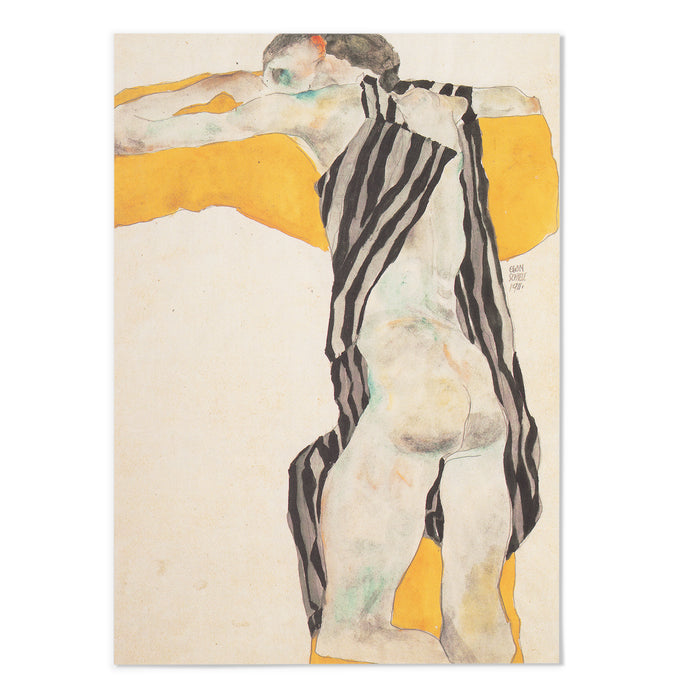 Egon Schiele Girl with Arms Raised