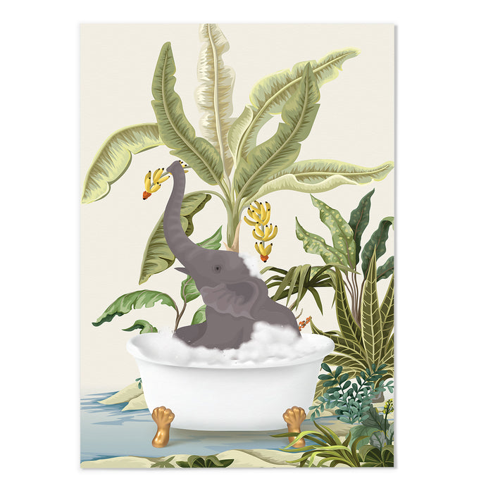 Elephant Jungle Bathing