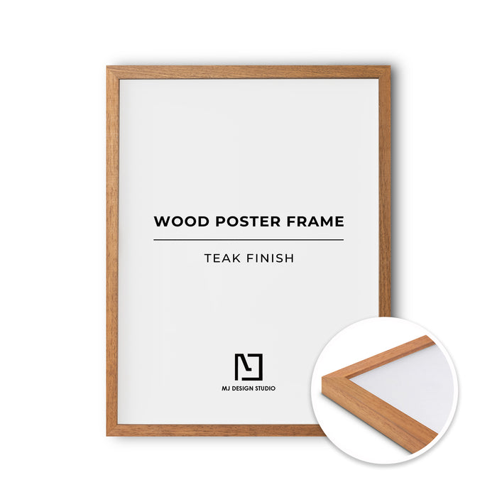 Teak Finish Wood Poster Frame