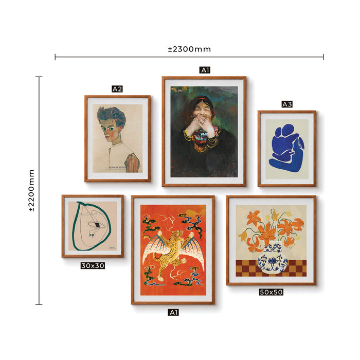 Vibrant Gallery Wall