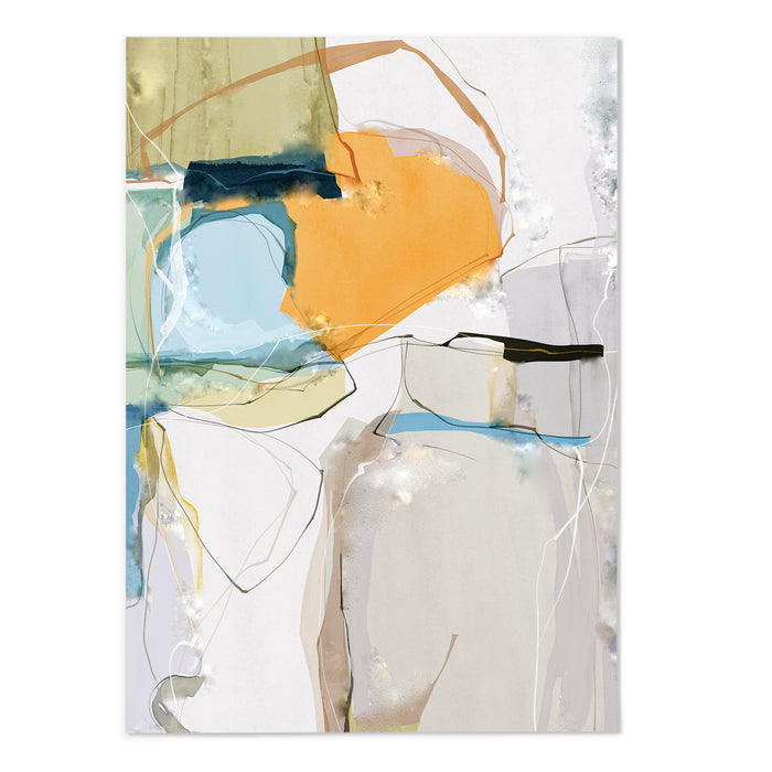 Colourful Abstract Shape II Art Print - MJ Design Studio