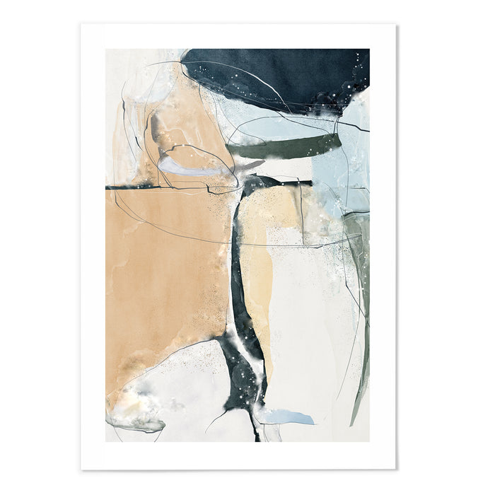 Colourful Abstract Shape III Art Print - MJ Design Studio