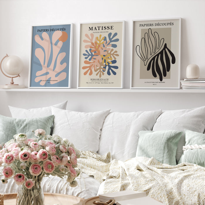 Colourful Paper Collage Style Gallery Wall