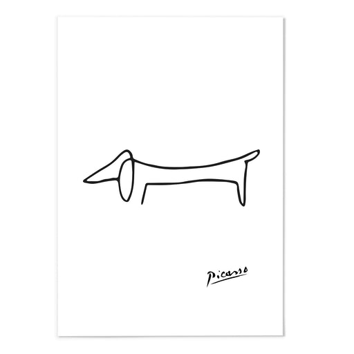 Picasso Dachshund Line Sketch Art Print - MJ Design Studio
