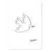 Picasso Line Sketch Peace Dove Portrait Art Print - MJ Design Studio