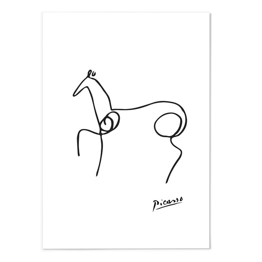 Picasso Horse Line Sketch Art Print - MJ Design Studio